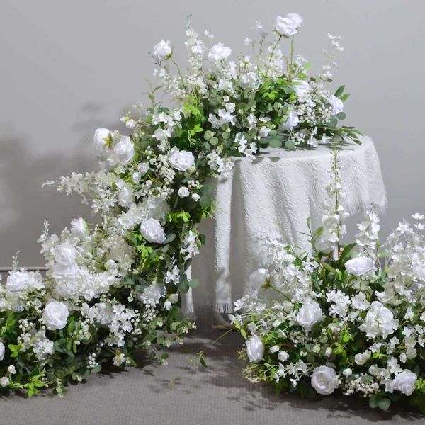 Wholesale green plants wedding long tables wer arrangement arches Christmas and birthday decorations simulated wers