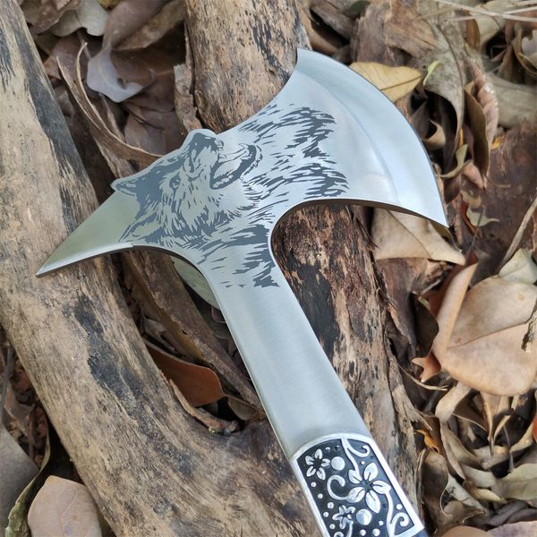 Axe Garden Outdoor Hunt Camp Survival Machete Axes Hand Tools Machete Wolf Head Hatchet Tactical Ax Tomahawk