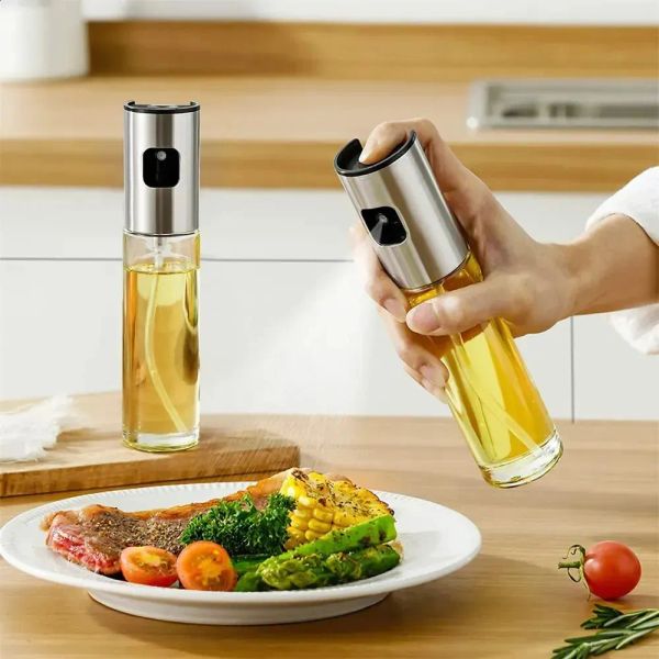 Glass Oil Sprayer for Cooking Olive Spray Mister for Salad BBQ Kitchen Gadgets Accessories Baking for Empty