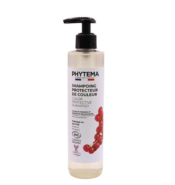 Phytema Bio-Farbschutzshampoo mit Kirschblüten und Johannisbeeren, 250 ml