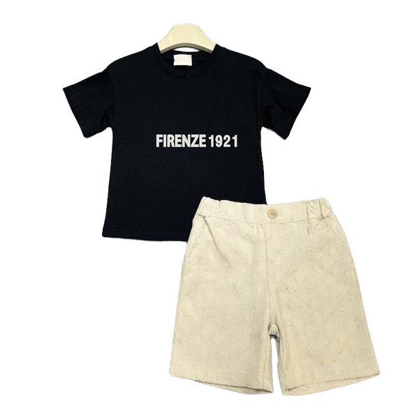 10A Kid&#039;s Short Sleeve Set Boys Children Summer Comfort Cassic Elements T-shirt Casual Pants Clothing 90-145CM