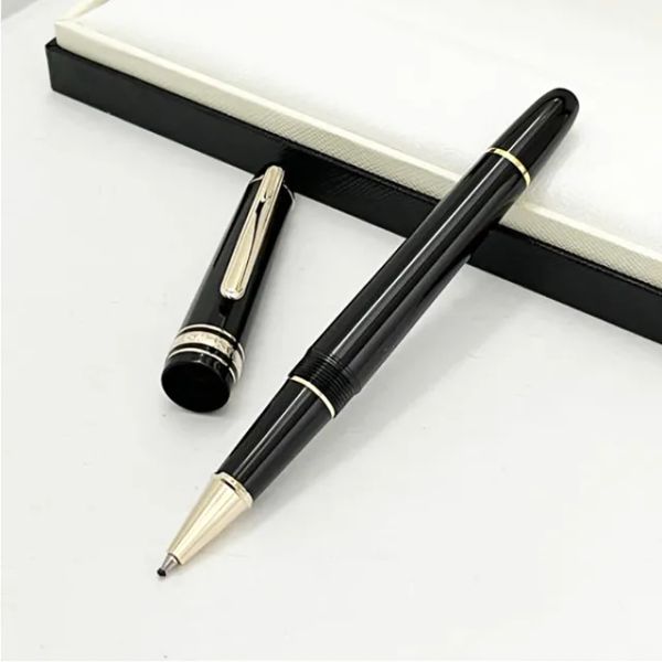 wholesale Luxury Monte Msk-163 Black Resin Rollerball Pen Ballpoint Pen High Quality School Office Writing Fountain Pens With Serial Number