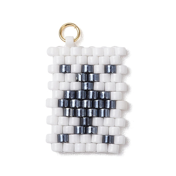 Pendentifs ronds plats en forme de graines cylindriques