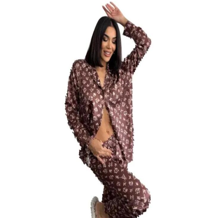 Women&#039;s Tracksuit Designer Luxury Fashion Women Casual Lapel Neck Homewear Two Piece Sets