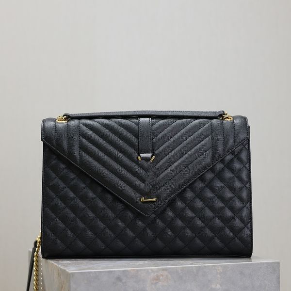 12A Upgrade Mirror Quality Designer ENVELOPE bag Womens Flap Bag ENVELOPE LAMBSKIN Reversible Purse Handbags Crossbody Black Shoulder Gold C