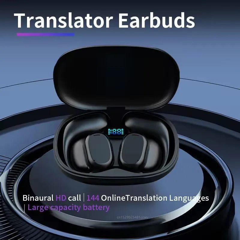 Earphones B66 Translator Device 144 Languages Real Time Smart Voice Translate Earbuds Bluetooth Wireless Headphones 240924