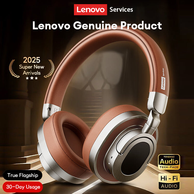 Original LenovoServices LE602 Head Mounted Wireless Earphones Over-ear Bluetooth 6.0 Headphones HIFI Stereo Music Ultra-Low Latency Game Sport Heads