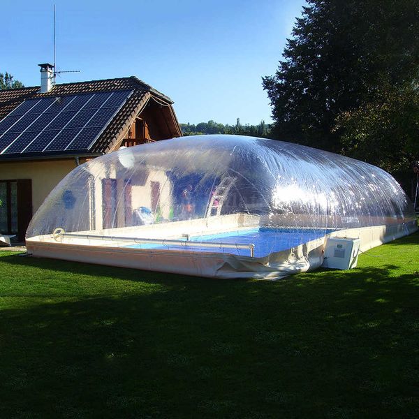 Customized size pvc inflatable Swimming pool cover Transparent Air dome water tent Enclosure