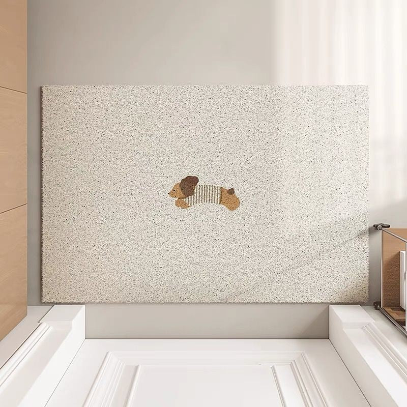 Simple Style Entrance Door Mats for Home Use, Anti-slip and Anti-mud Scraping, Anti-slip Silk Ring Floor Mats