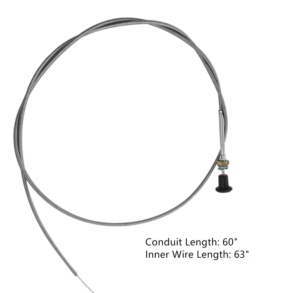 TEMU Rotary Push Pull 237 Choke Cable 63 Inner 60 Conduit (2-3- 4 Travel) Heavy Duty Outer , Automotive Electrical Repair, Choke Wire Installation,