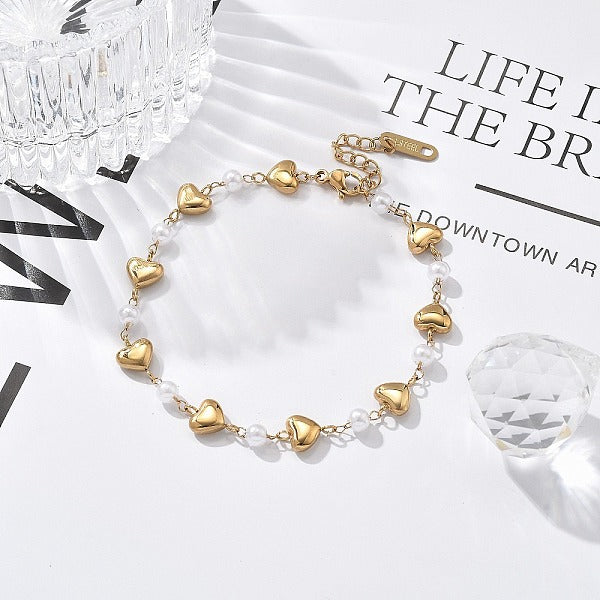 Bracelets à maillons en acier inoxydable 304 avec placage ionique (IP) pour femmes