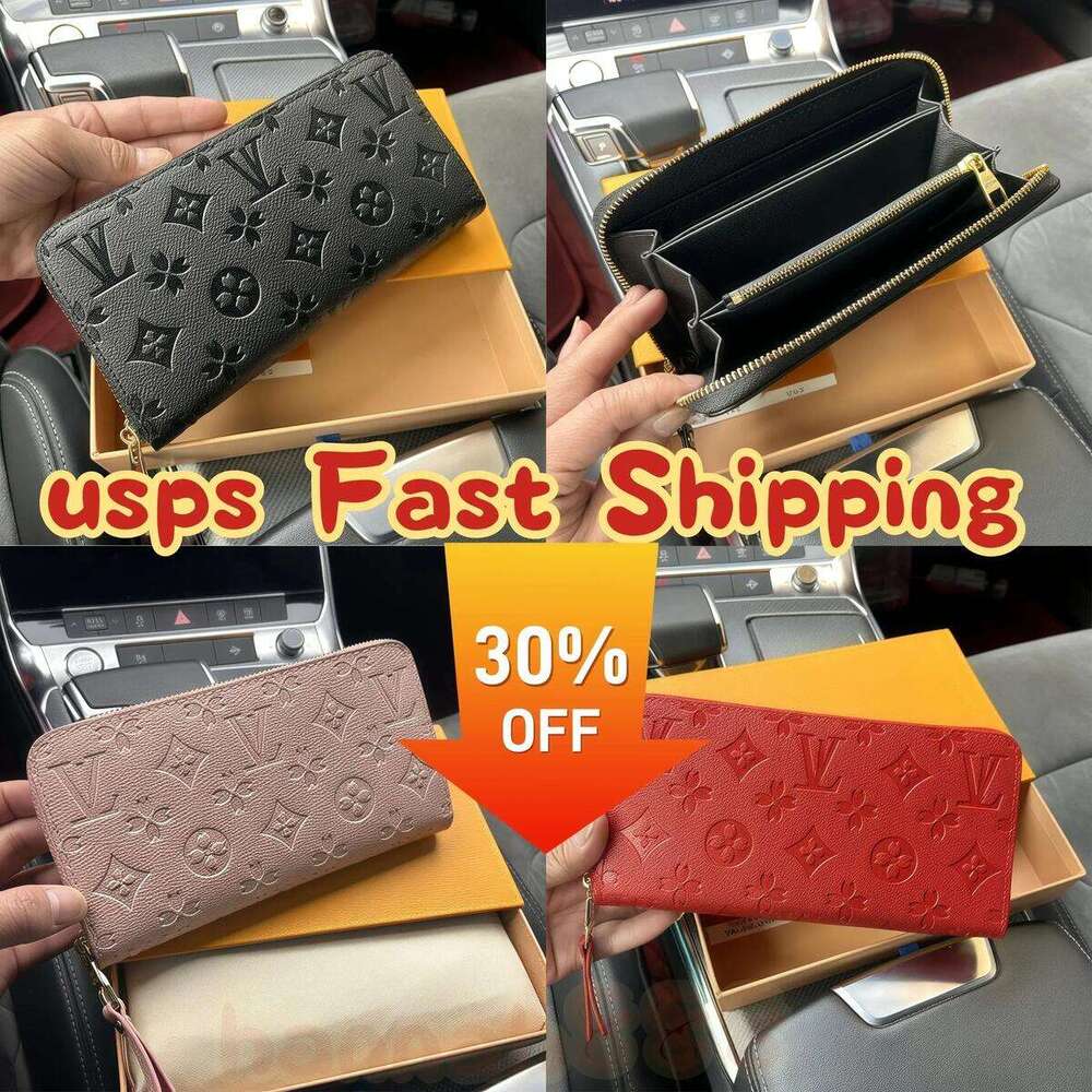 handbag1586 Luxury Leather Purse Designer Wallets Zipper women large capacity Fashion Wallets Retro Handbag For Men Women Card Holders Coin Famous C