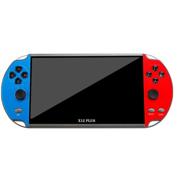 X12 Plus Video Game Console 16GB Handheld Double Joystick 7 inch Game Controller Spupport AV Output TF Card Video Music E-book Z241226