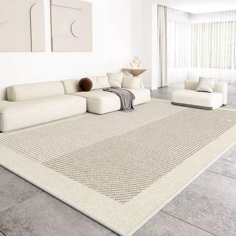 3142-415-56.2-GZX-Minimalist Solid Color Carpet Living Room Sofa Large Area Decorative Rug Bedroom Lines Polyester Thickened Furry Home Floor Mats