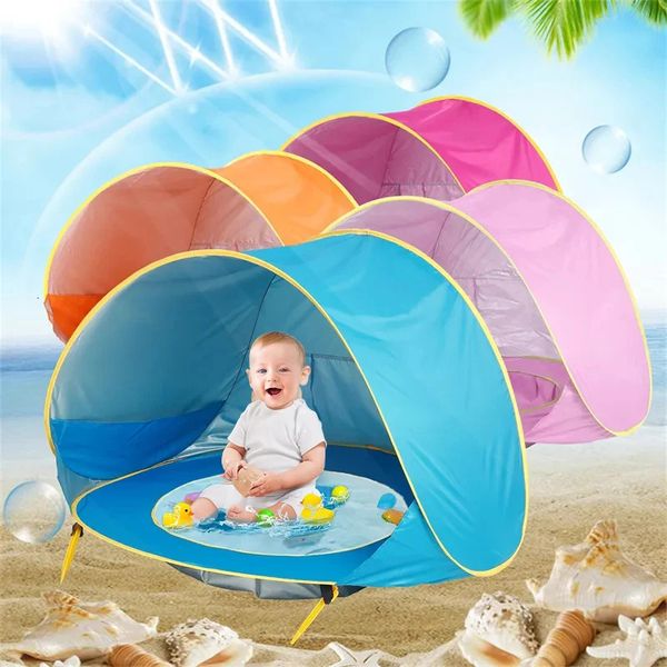 Baby Beach Tent Shade Pool UV Protection Sun Shelter Infant Outdoor Toys Swimming Play House for Kids Children 240202