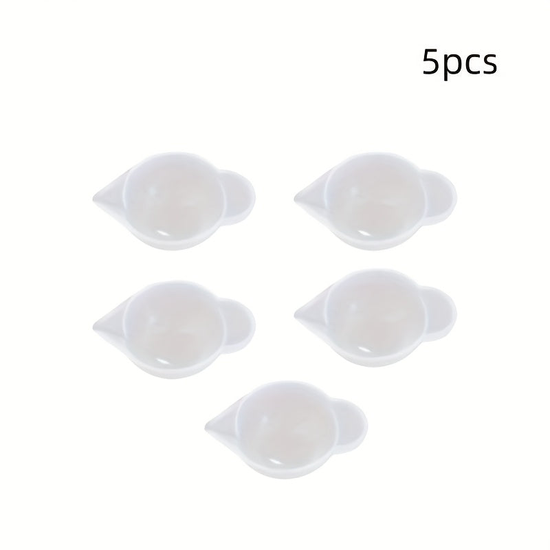TEMU 5pcs Silicone Resin Molds For Making - Reusable & Easy Clean Circular Molds For Earrings, Pendants, Charms - Durable Crafting Supplies