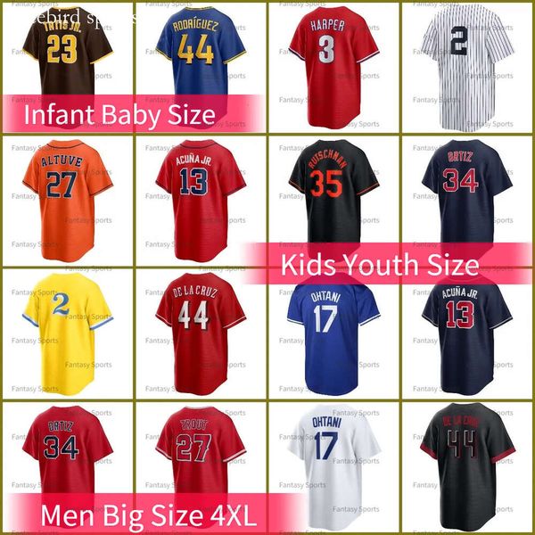 Semien Marcus Infant Baseball Jersey Joe Kelly Aaron Judge Ohtani Seager Realmuto Acuna Jr. Riley Altuve Harper Cruz Bregman Albies Tatis Jr