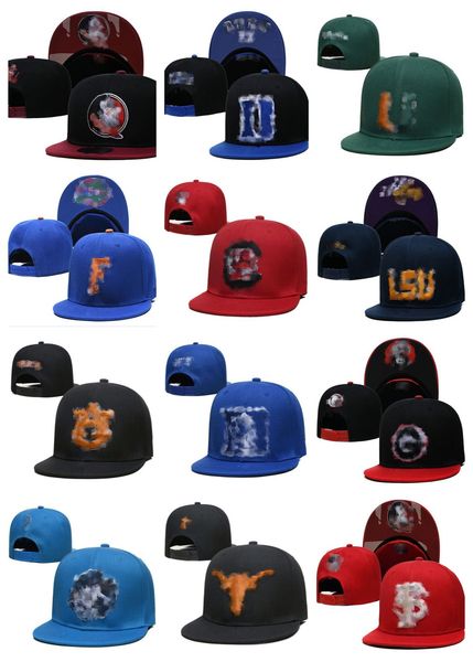 Designer hats Basketball Snapback college Baseball Snapbacks All Teams logo Embroidery Cotton Football Hats Hip Hop Outdoor Sports Mesh Bean