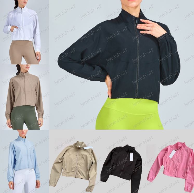 Jacket Women Yoga Womens Workout Sports gym Coat Fitness Jackets Sports Quick Dry Activewear Top Solid Zip Up Sweatshirt Sportwear Sunscreen jacket
