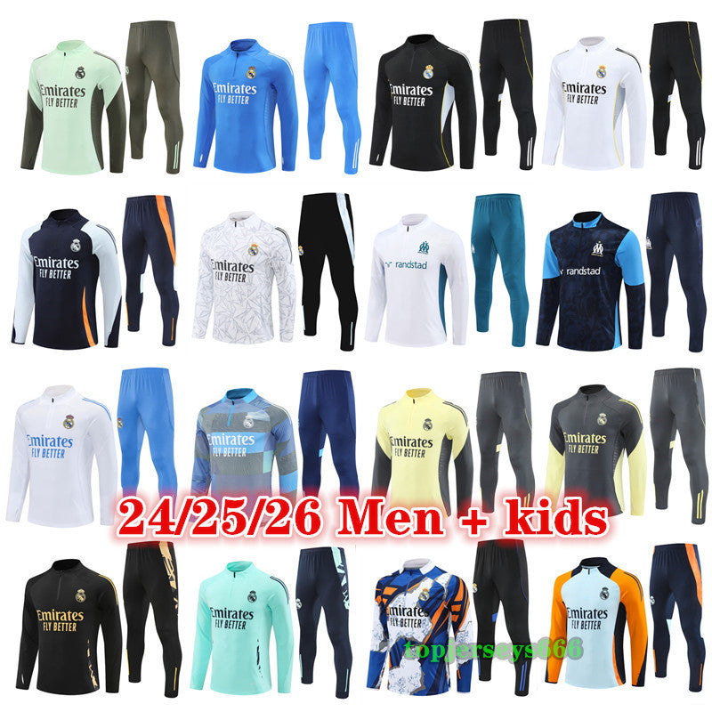 2025 2026 soccer tracksuit Men and kids 24 25 26 football tracksuit training suit jogging Survetement Foot chandal futbol