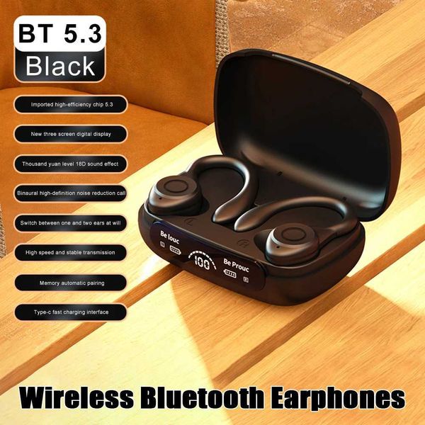Fone de ouvido sem fio gancho de ruído de ruído Fearbuds de aptidão -Compatible5.3 Exibição de energia Sports Music confortável earbudsc2501