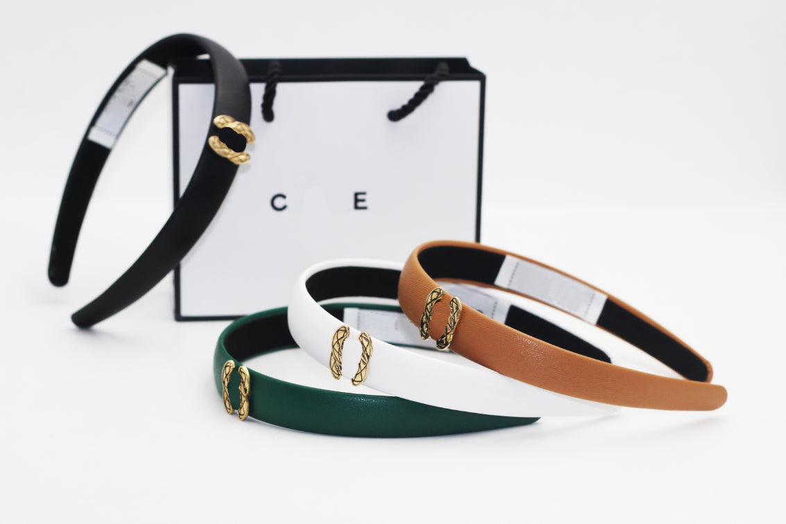 5 Style Korean Fashion Headband Candy Color Girl Hair Hoop Vintage Design Hair Band Fashion Versatile leather Hair Clip Spring Family Couple Gifts F