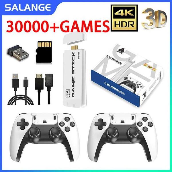 M8 4K Pro Gaming Stick 64G 30000+Video Game Console 2.4G Dual Wireless Controller 4K Retro Gaming TV Stick Retro Classic Games Y241109