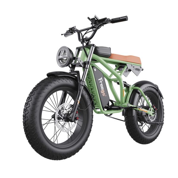 20 Inch 1400W Electric Cruiser Bike For Adults Electric Dirt Bicycle Hydraulic Disc Brake E-Bike Fat Tire Off-road Motorbike