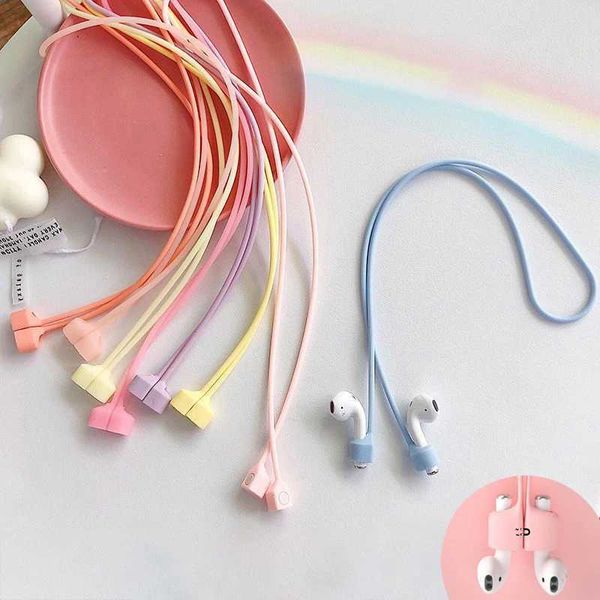 Cell Straps Charms Magnetic Anti-Lost Silicone Earphone Rope Holder Cable For Phone Wireless Bluetooth Headphone Neck Strap Cord String Acce