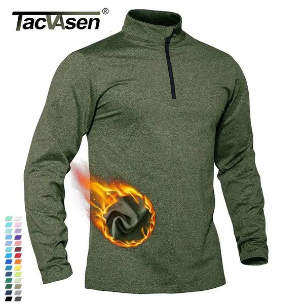 TACVASEN spring-autumn sports sweater mens 1-4 zipper top breathable gym running T-shirt Pullover mens activity suit 241210