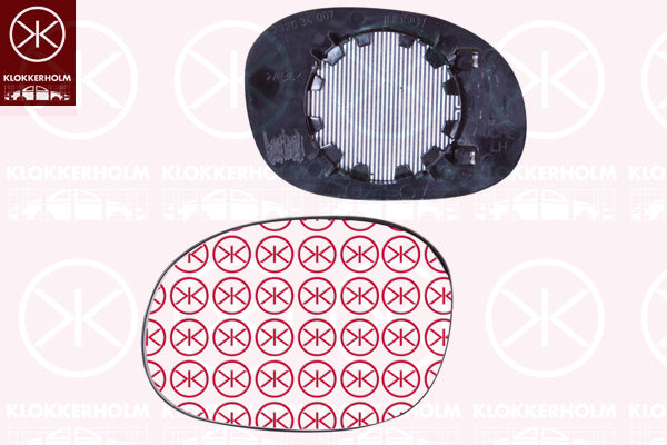 Mirror Glass, outside mirror KLOKKERHOLM 05191063