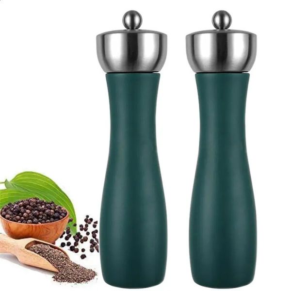 8Inch 304 Stainless Steel Manual Pepper GrinderSea Salt Flower MillsCeramic CoreMultipurpose BBQ Spice Shakers Tool 241127