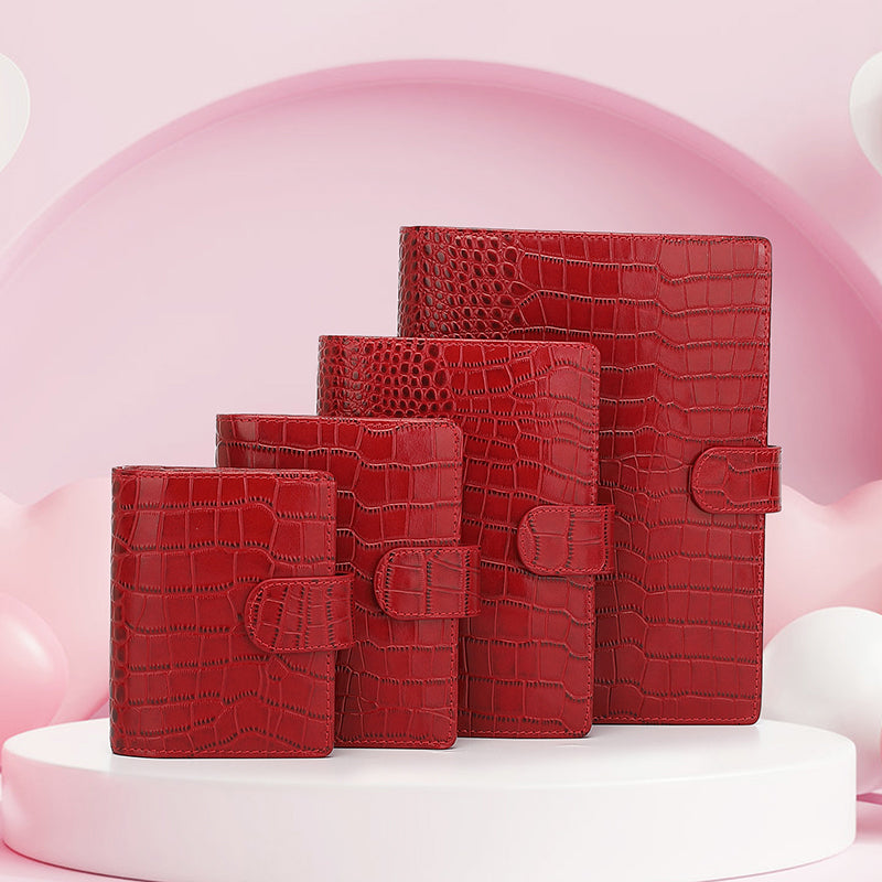 A5 A6 A7 A8 M5 Imported Pattern Genuine Leather LooseLeaf Planner Notebook Pen Diary Business Detachable Gift 220401