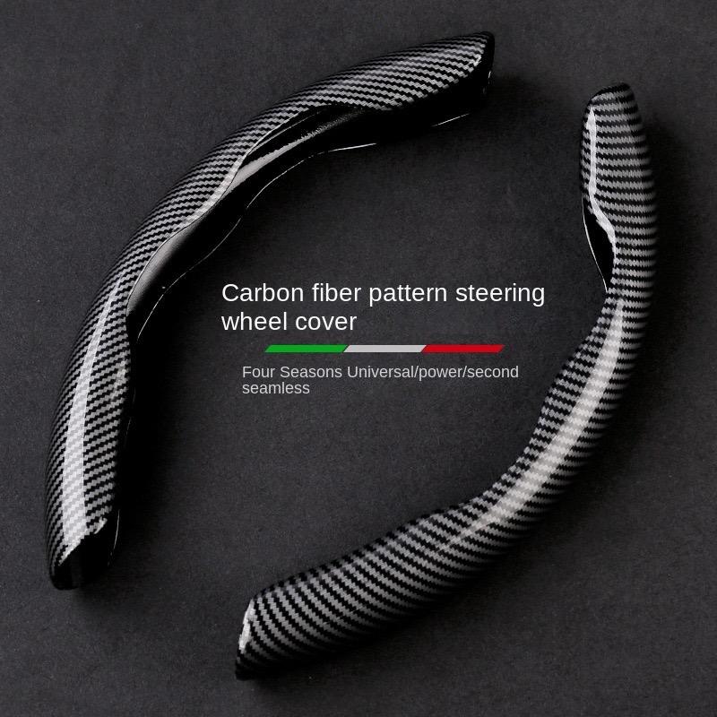 TEMU Carbon Fiber Anti-slip Sports Steering Wheel Cover Universal Steeringwheel