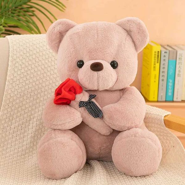 Valentines Day roses teddy bear animal plush toys for girls teddy bear dolls X241028