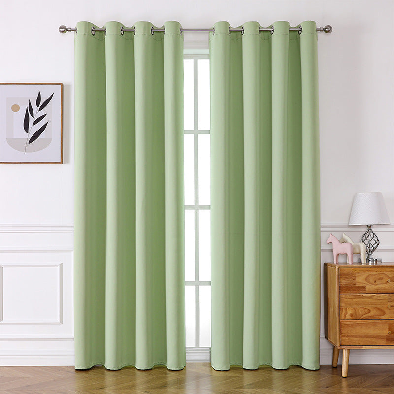 YL-32034 Cross-border high-precision full-light-blocking matte cloth finished curtains wholesale curtain
