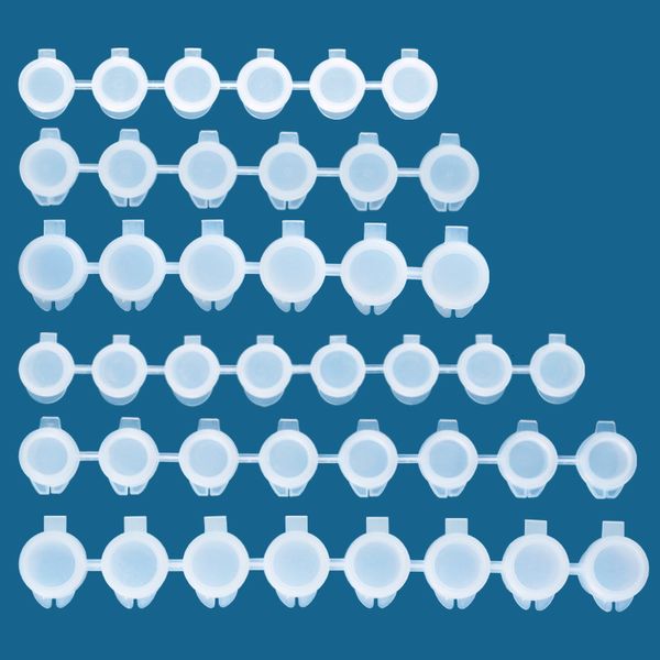 Painting Pens 1028 Strips 23510ml Empty Paint Strip Cup Pots Mini Clear Plastic Storage Container Art Craft Supplies 230706