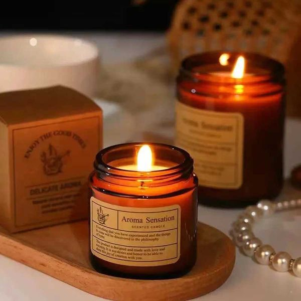 Scented Candle Fragrant candles smokeless soy essential oils aromatic luxurious decorative wedding gifts parties home decor H250113 4B7U