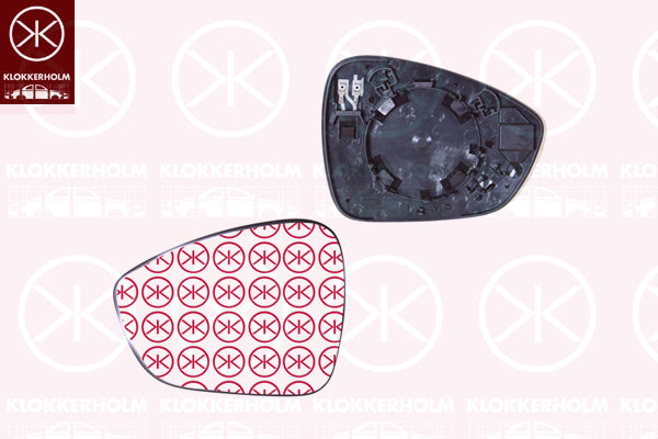 Mirror Glass, exterior mirror KLOKKERHOLM 05391062