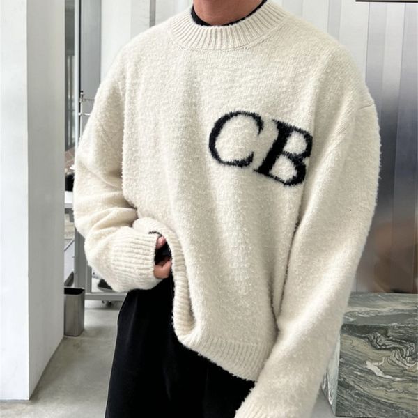 cole buxton Mens Sweaters 2023 CB Latter Knit Jacquard Cole Buxton Sweater Men Women Quality Loose Sweatshirts Clothing 230823