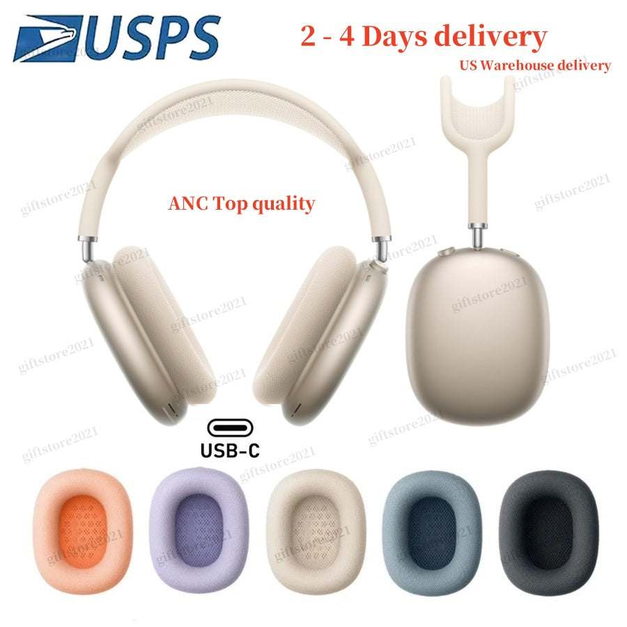 USA Stock for airpods Max 2 3 4 Headphones maxs Accessories airpodspro max Headphones Wireless Earphone Top Quality Metal Earmuffs Silicone Protecti