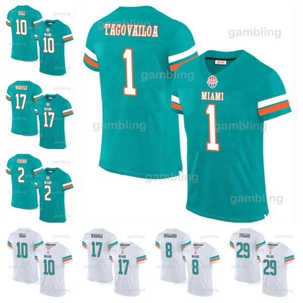 Mens-Youth-Womens Football Jerseys Custom Any Name Any Number 10 Hilll 1 Tagovaloa Wadle 5 Ramsy 99 Jason 8 Jevon Stitched America Game Miem