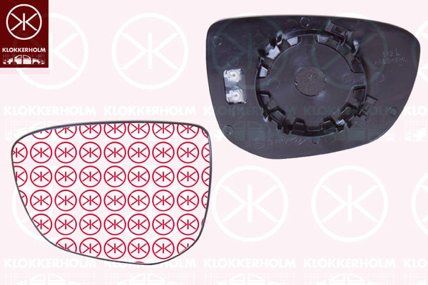 Mirror Glass, exterior mirror KLOKKERHOLM 05481061