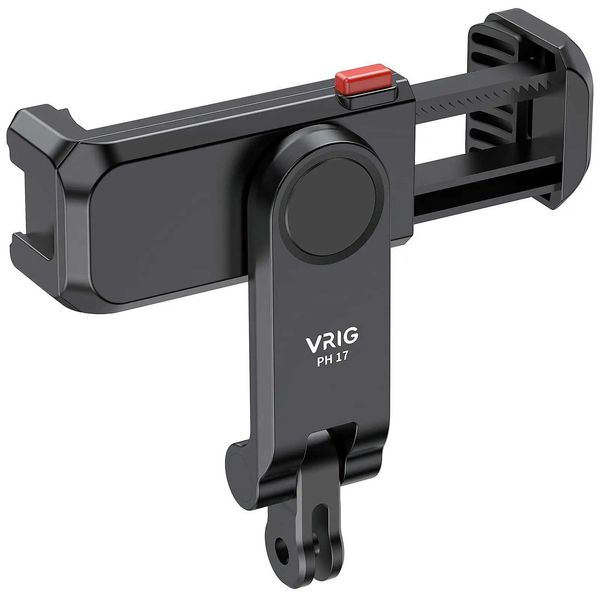 VRIG PH-17 Universal Mobile Phone Stand with Sports Camera Style Installation Attachment Suitable for Mobile Phone to Action Camera CL240904