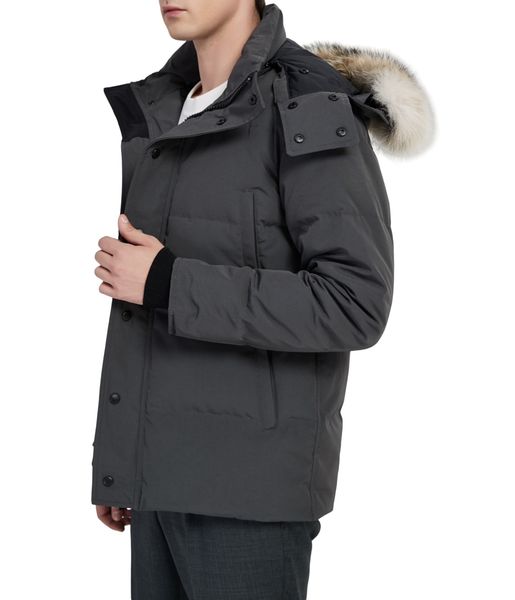 Goose Down Coat men winter jackets real wolf fur collar hooded outdoor warm and windproof coats with removable cap parka mens outerwear down