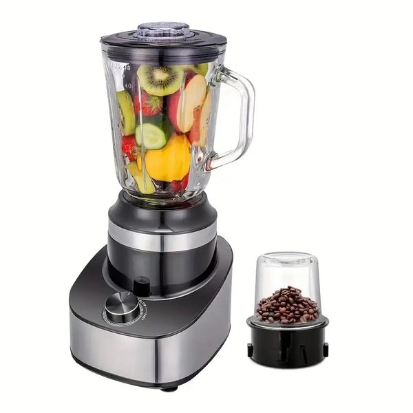 Stainless Countertop Blender For Shakes And Smoothies, 50 Oz Glass Jar, Ideal For Puree, Ice Crush, Shakes And Smoothies