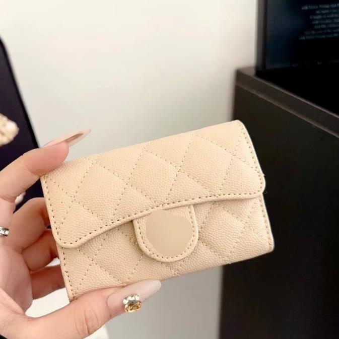 Classic Caviar Wallet Card Holder Genuine Leather Credit Cards Wallet Flip Bag Luxury Womans Coin Purses Mans Travel Documents Passport Holders Gift