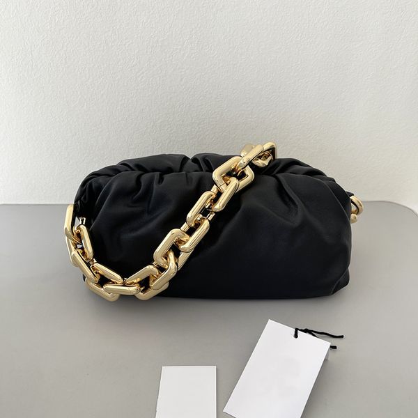 Designer Bag Clutch 28CM Luxury Chain 10A Mirror quality Cloud Handbag Calfskin bag Women Underarm With Box B112V