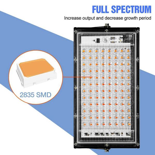 New Arrival 100W LED growth lamp full spectrum plant lamp indoor plant hydroponic floodlight with bracket used for greenhouse tent LED culti