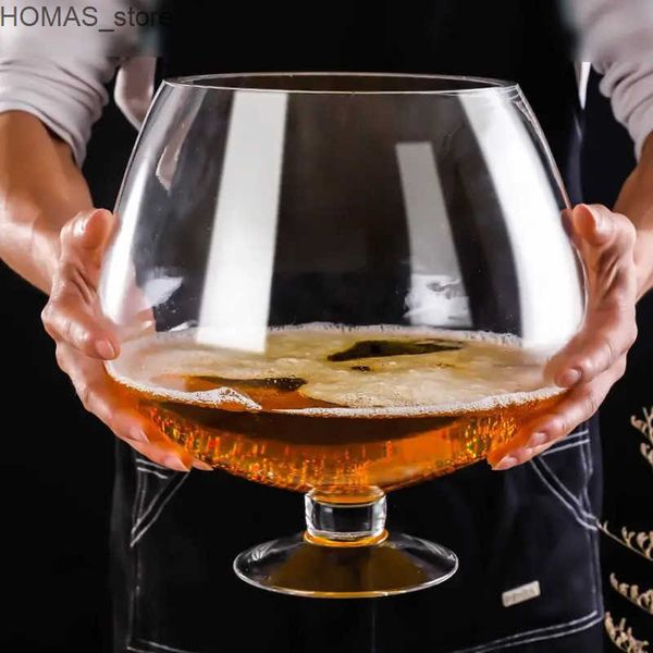 Wine Glasses Super large wine glass giant capacity beer glass red wine glass glass hero glass L240910